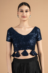 Blue Sequin Blouse4803 video